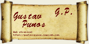 Gustav Punoš vizit kartica